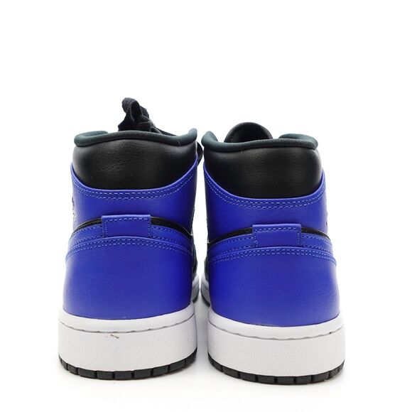Nike Air Jordan 1 Mid "Hyper Royal" Mens Size 9.5 Black Blue Sneakers 554724-077 - Picture 9 of 11